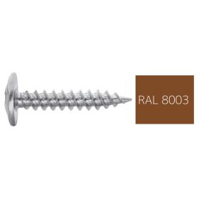 4,2x13 RAL 8003 opel csavar, hegyes végű, famenetes