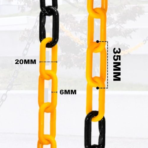 Műanyag lánc 6x25 sárga