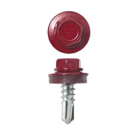   PRÉMIUM 4,8x19 Hatlapfejű önfúró lemezcsavar +EPDM RAL 3005 (borvörös)