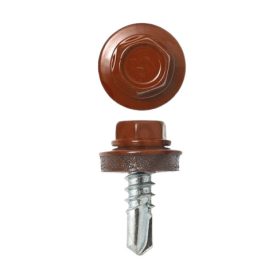   PRÉMIUM 4,8x19 Hatlapfejű önfúró lemezcsavar +EPDM RAL 8004 (rézbarna)
