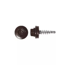   PRÉMIUM 4,8x19 Hatlapfejű fűzőcsavar+EPDM RAL 8017 (csokoládébarna)