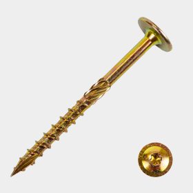   8x340 Faszerkezet építő csavar, lapos fejű,torx +behajtó/doboz