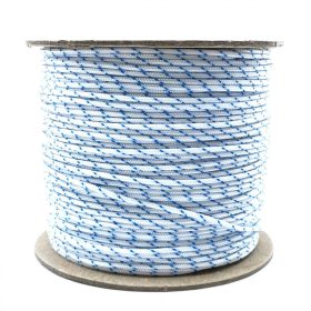 4mm fonatolt PES kötél-fehér/zöld (100m)