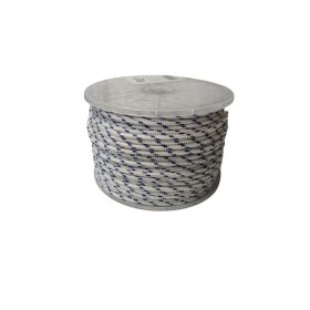 6mm fonatolt PP kötél-fehér-kék (100m)