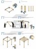SBK Pergola gerenda összekötő konzol 142x246x246 (GPL)